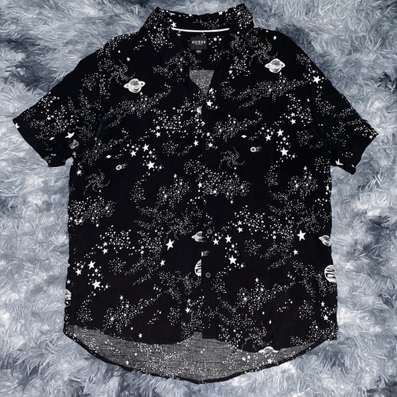 Guess Other - GUESS Galaxy Viscose Shirt in Black & White